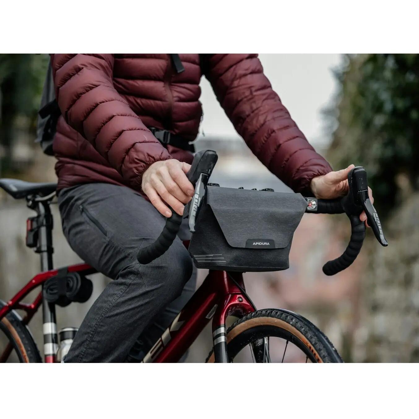 Geanta mica ghidon bicicleta City Handlebar Pack, capacitate 2 litri - gri inch… 4/5