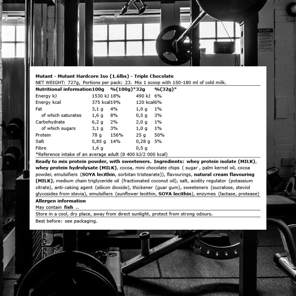 Mutant Mutant Hardcore Iso (1.6lbs) Triple Chocolate - Protéines 3/3