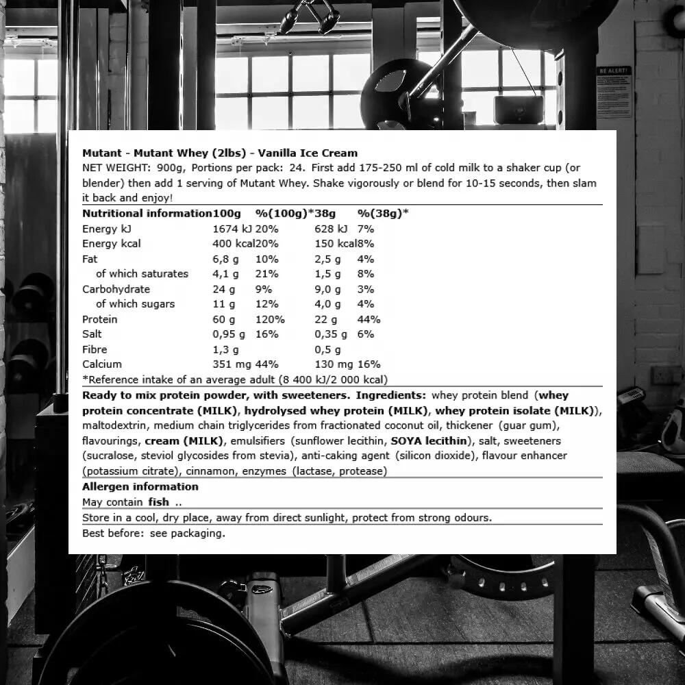 Mutant Mutant Whey (2lbs) Vanilla Ice Cream - Proteine 3/3