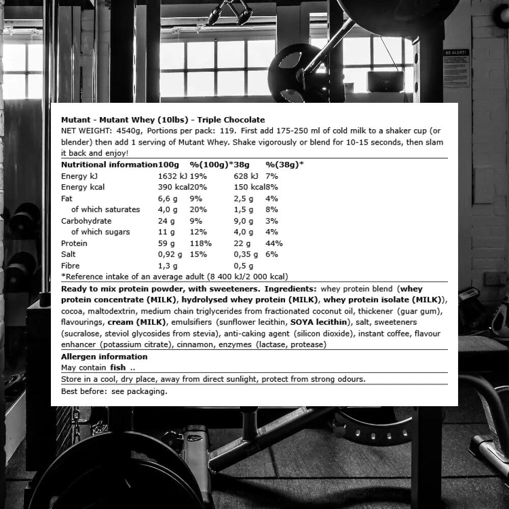 Mutant Mutant Whey (10lbs) Triple Chocolate - Eiweiße - Molkenprotein-Mischung 3/3