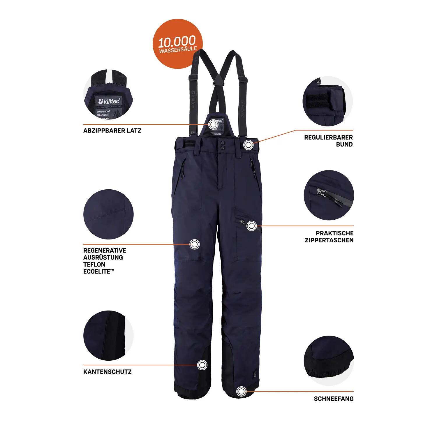 Jungen, Kinder Skihose Latzhose 10/11