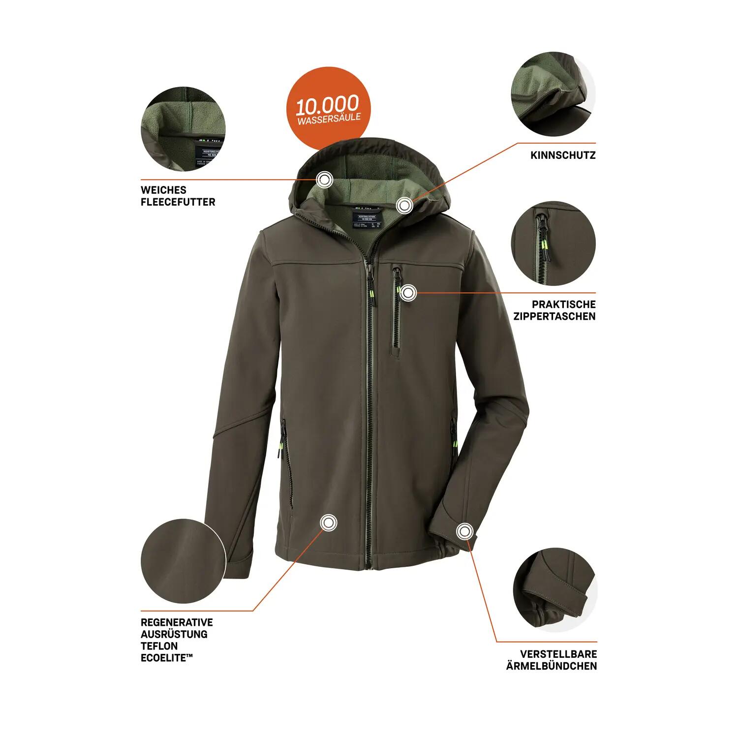 Jungen, Kinder Softshelljacke Funktionsjacke 10/11