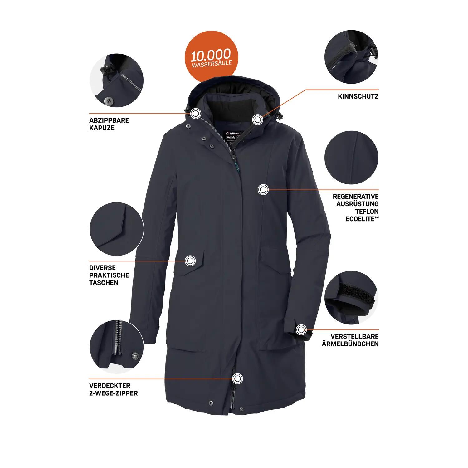 Damen Parka Damen Funktionsparka 10/11