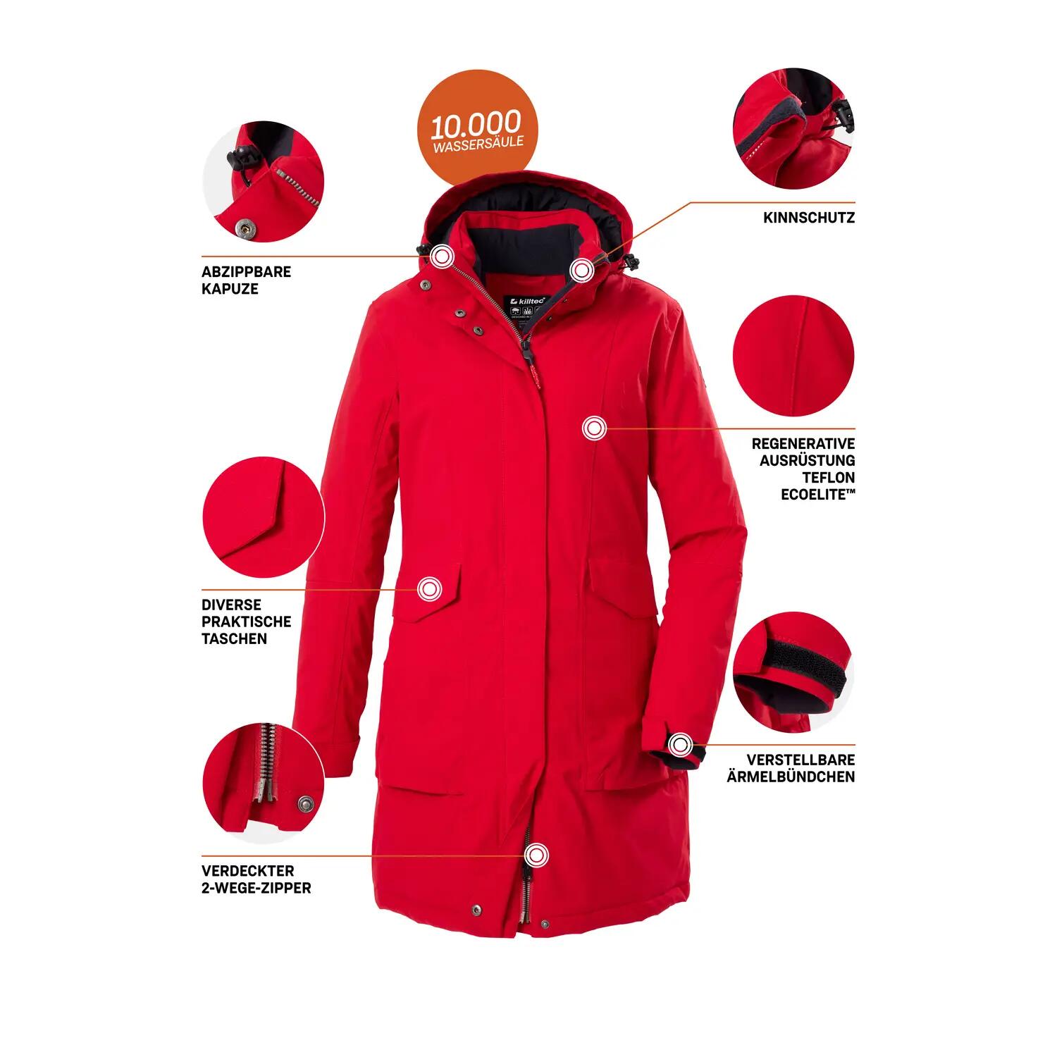 Damen Parka Damen Funktionsparka 10/11