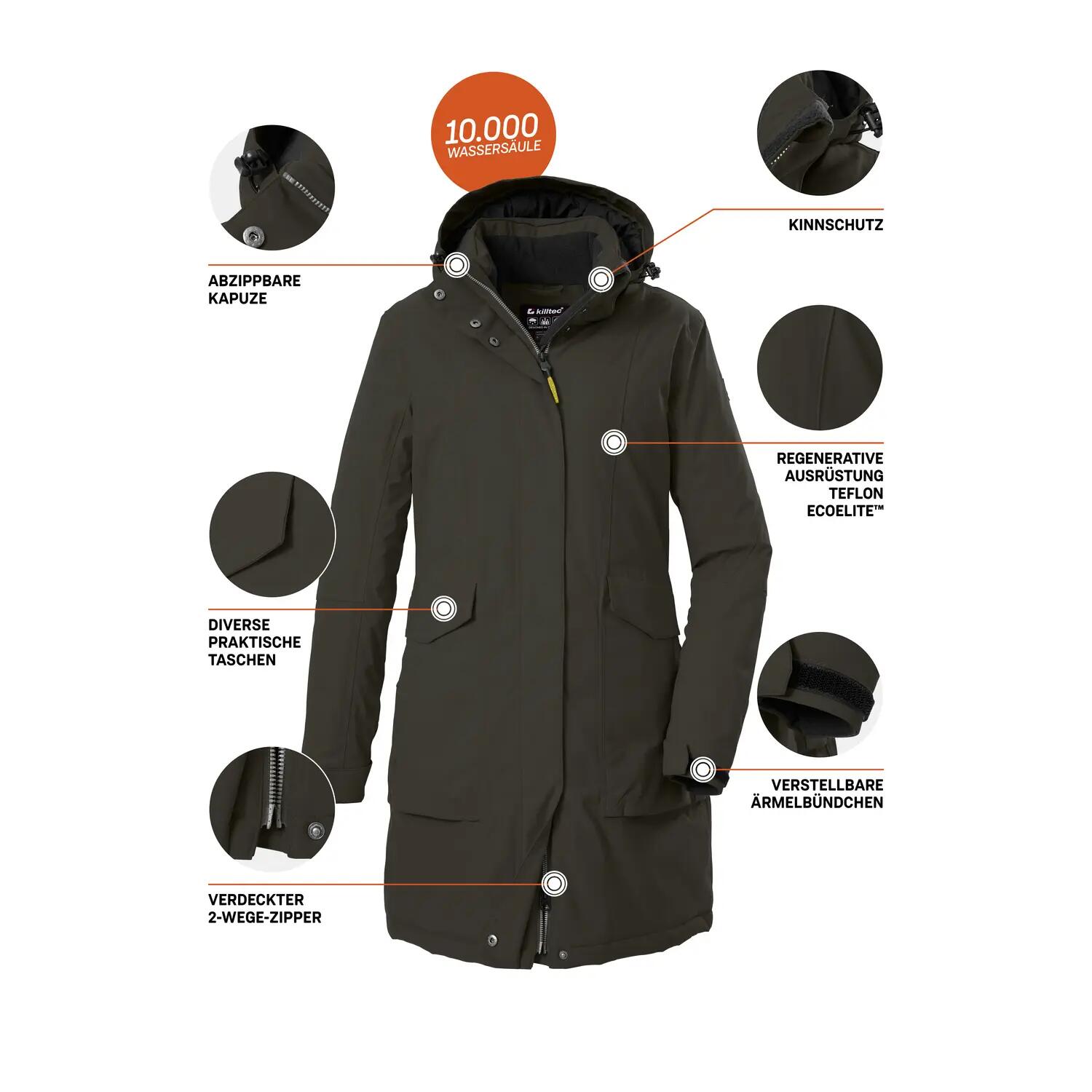 Damen Parka Damen Funktionsparka 10/11