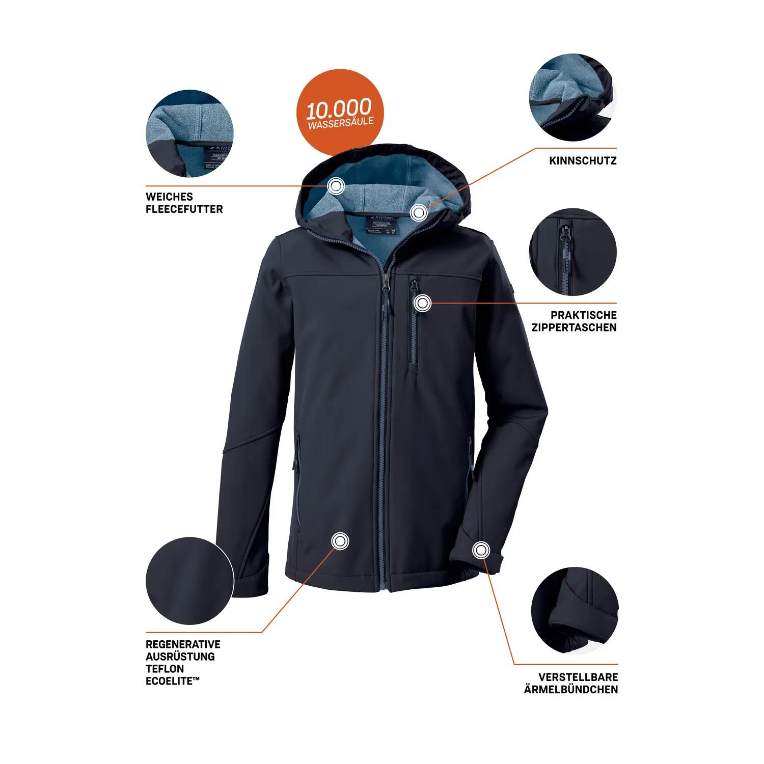 Jungen, Kinder Softshelljacke Funktionsjacke 10/11