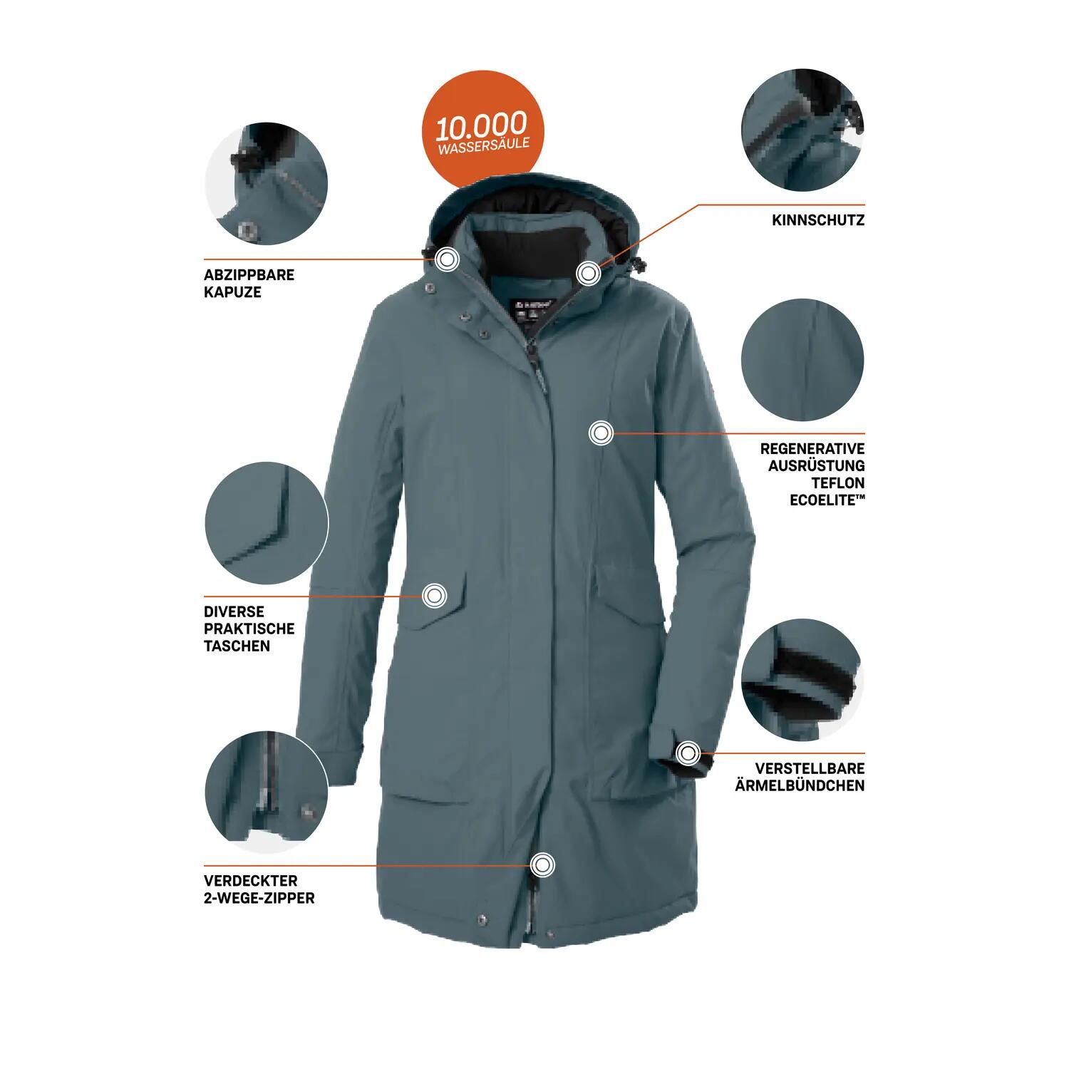 Damen Parka Damen Funktionsparka 10/11
