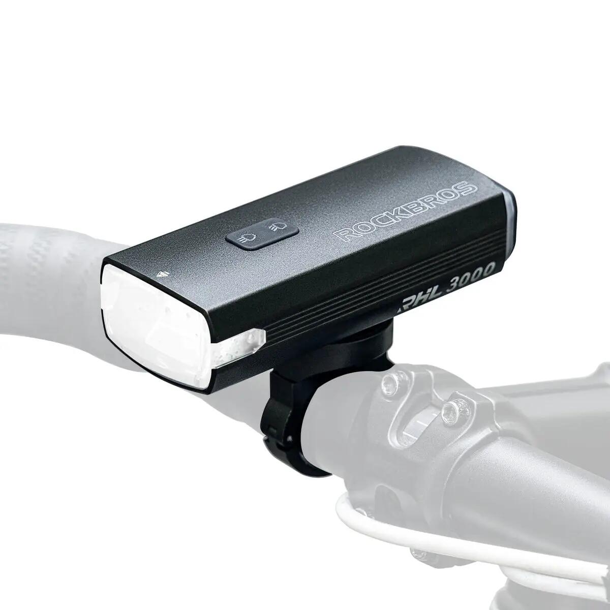 Bike Front Light 3000LM Dual-Beam USB Rechargeable