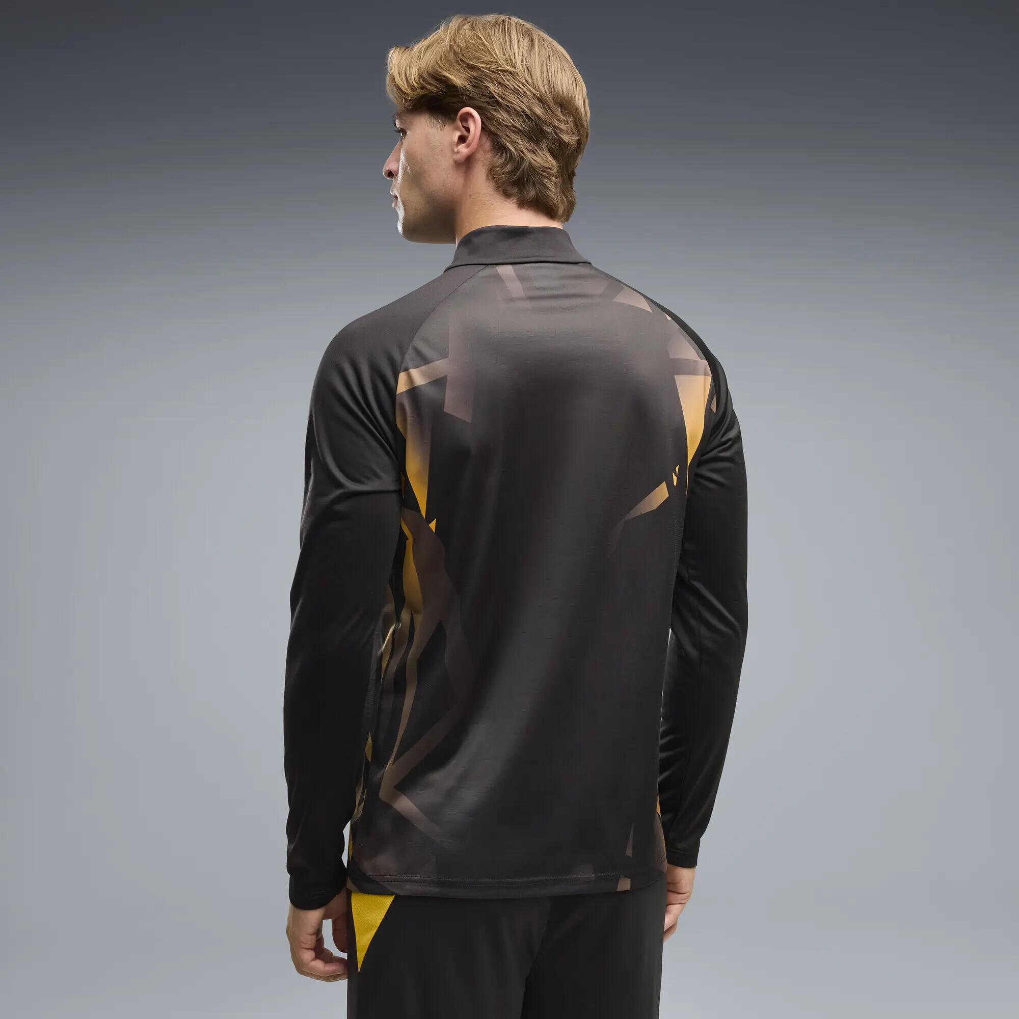 Męska koszulka na rozgrzewkę Borussia Dortmund z zamkiem 1/4 PUMA 3/5