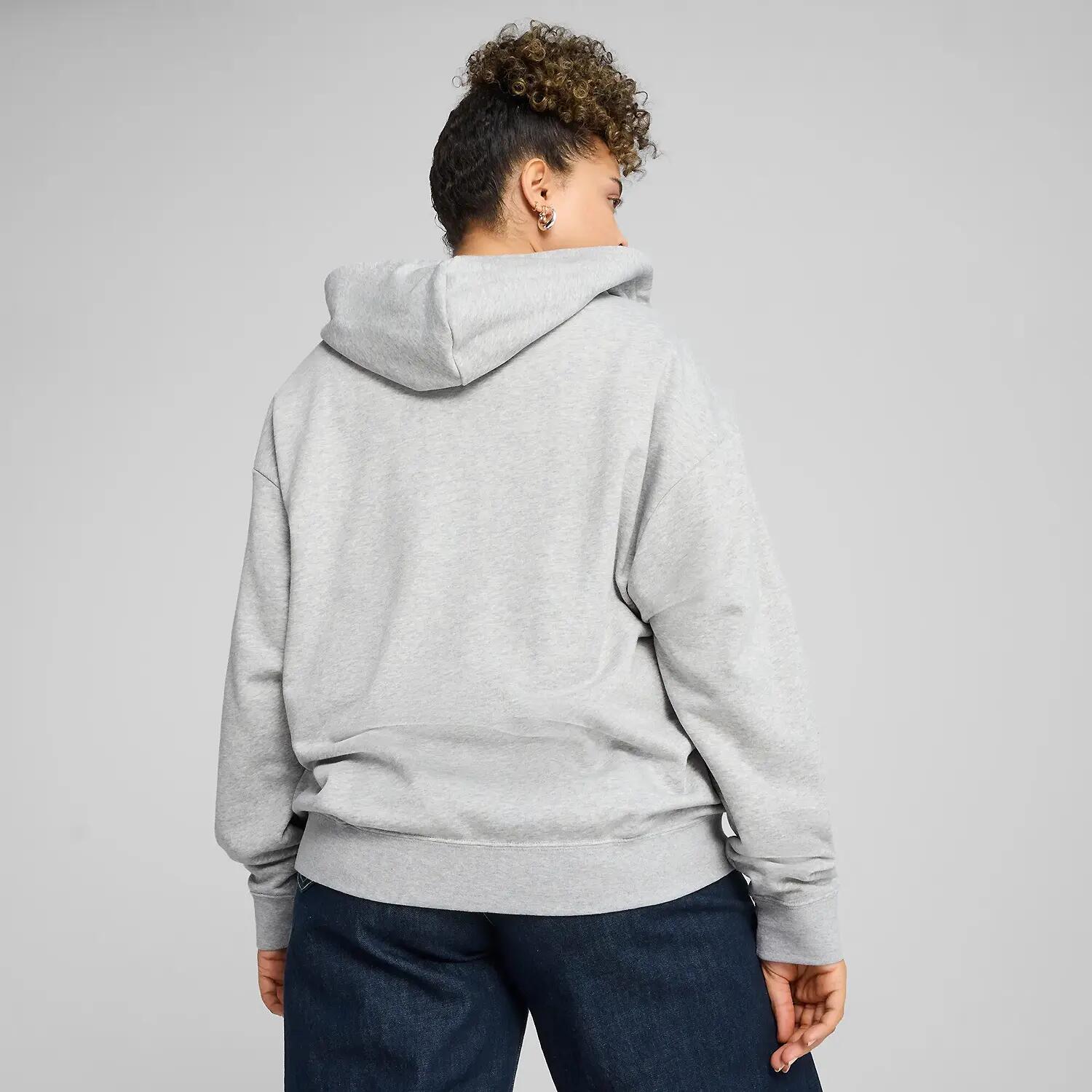 Hoodie confort zippé à petit logo N° 1 ESS Femme PUMA Light Gray Heather 8/9