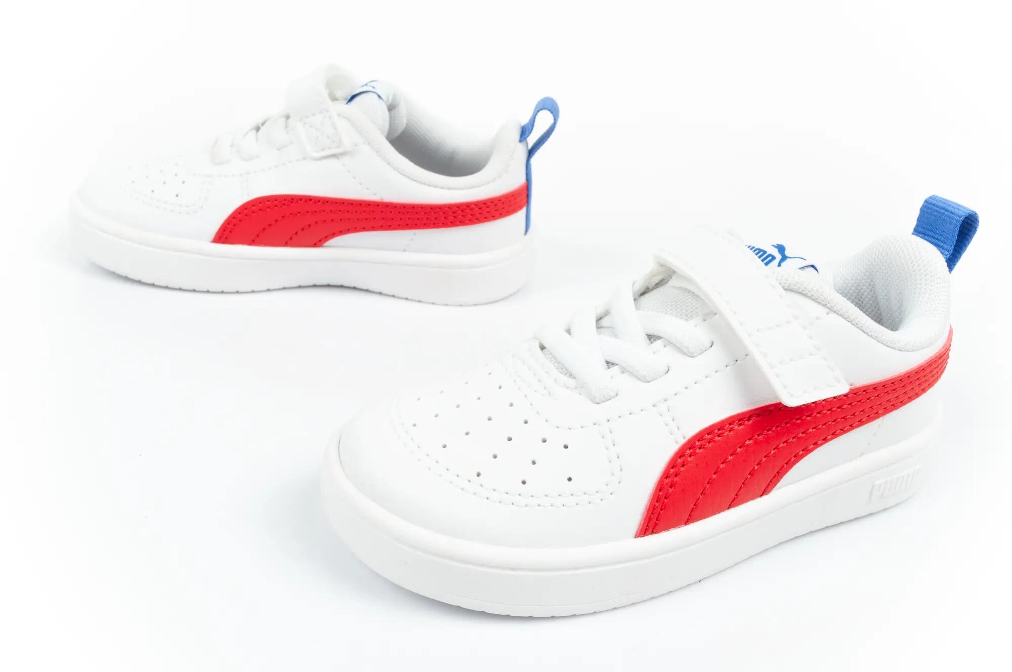Childrens/Kids Rickie Trainers (White/Red) 8/10