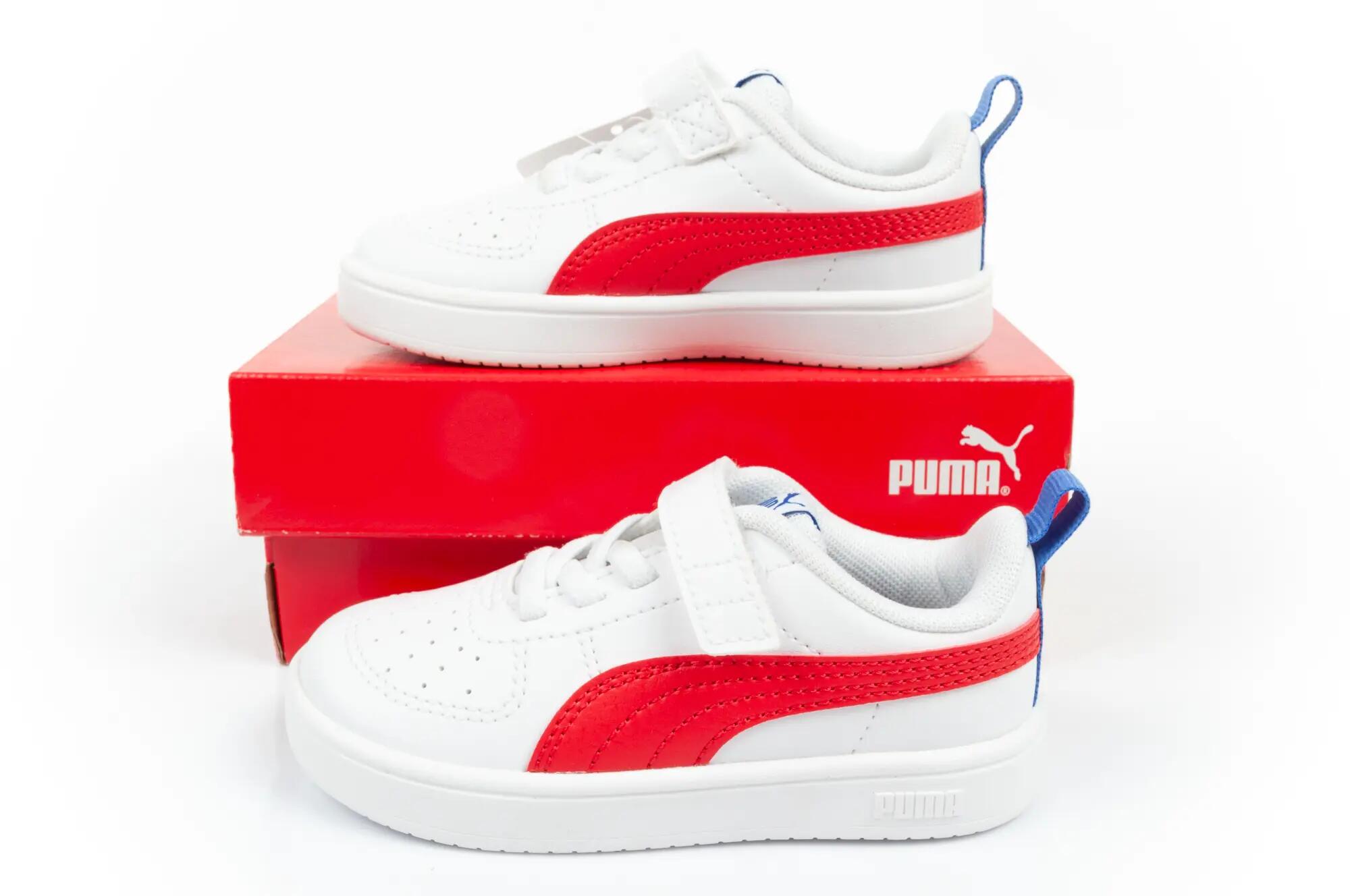 Childrens/Kids Rickie Trainers (White/Red) 10/10