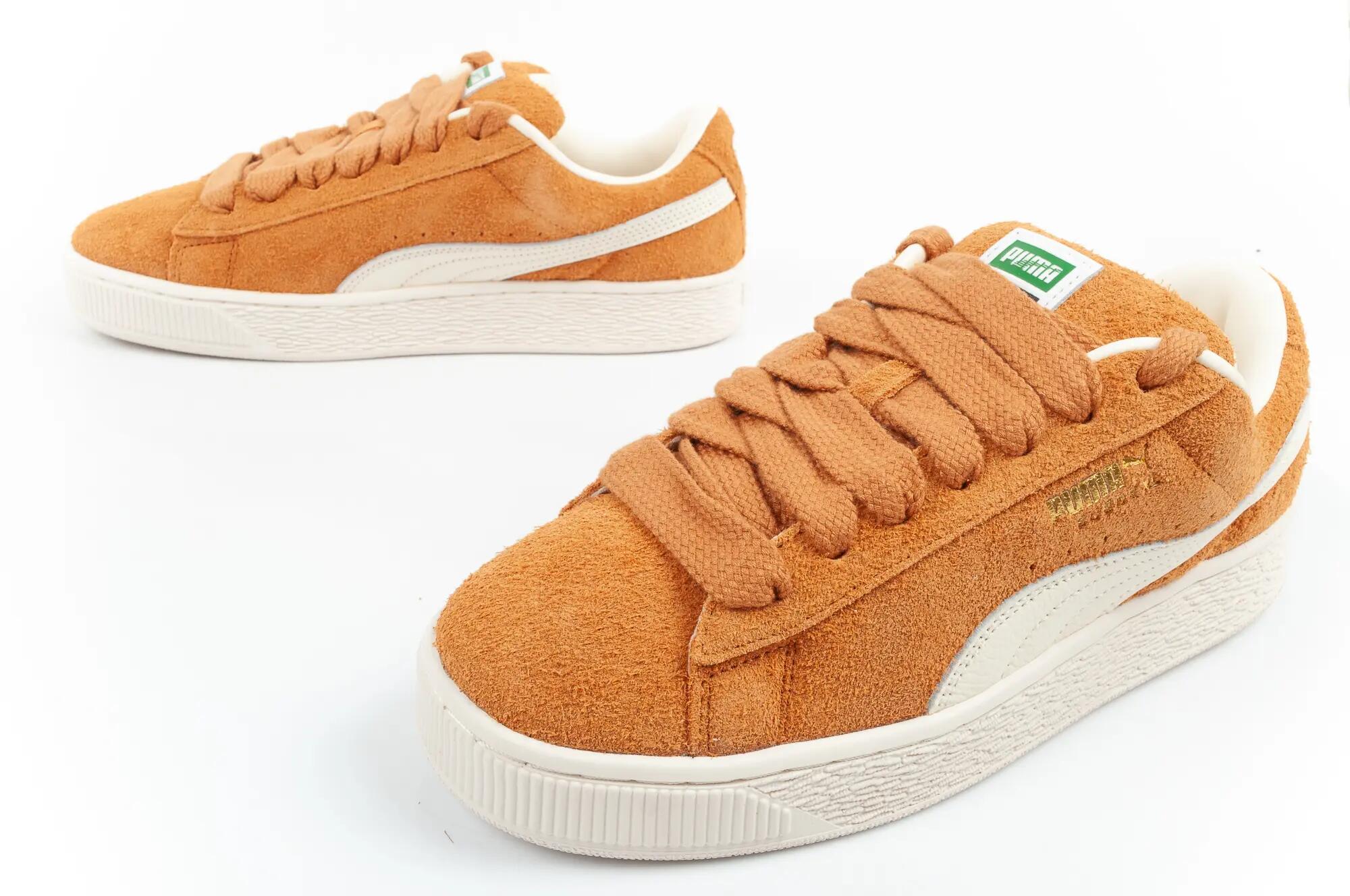 Buty sneakersy męskie Puma Suede XL Hairy skóra modne brązowe 8/10