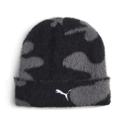 Beanie met middelhoge kroon, geborstelde afwerkingen prints puma