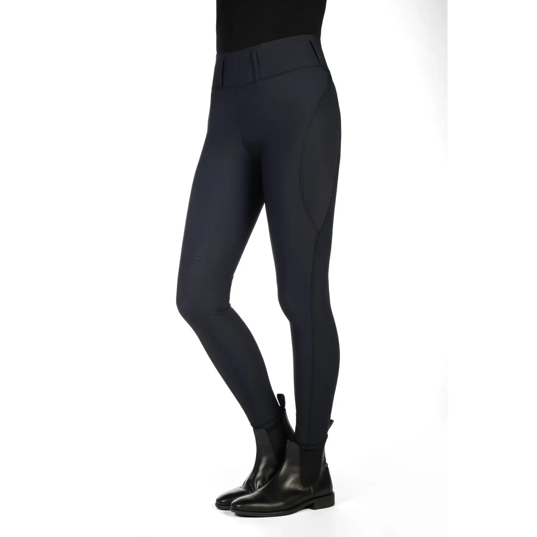 Malla de equitación de agarre medio para mujer HKM Jil High Waist 4/5