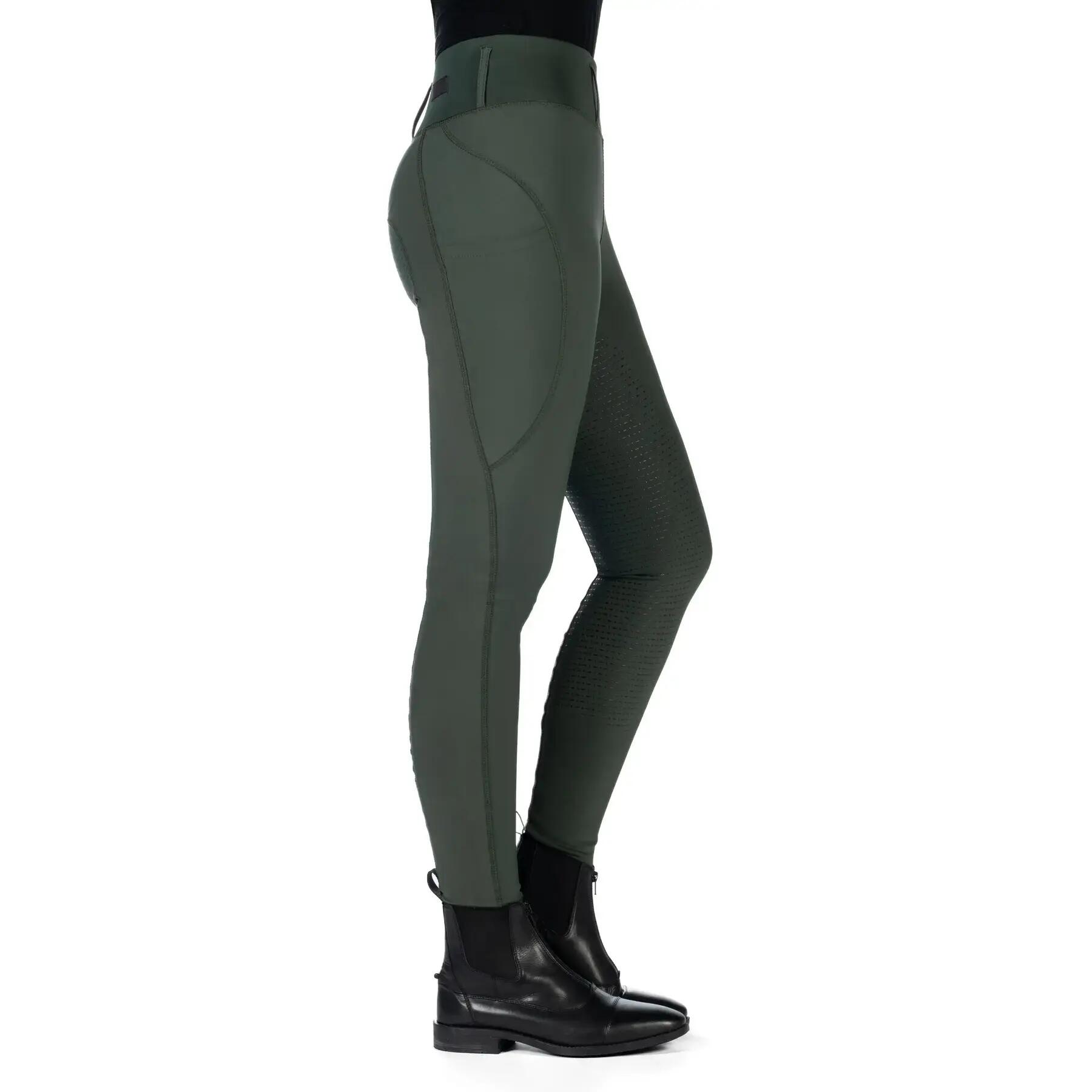 Damskie legginsy jeździeckie z pełną przyczepnością HKM Jil High Waist 3/5
