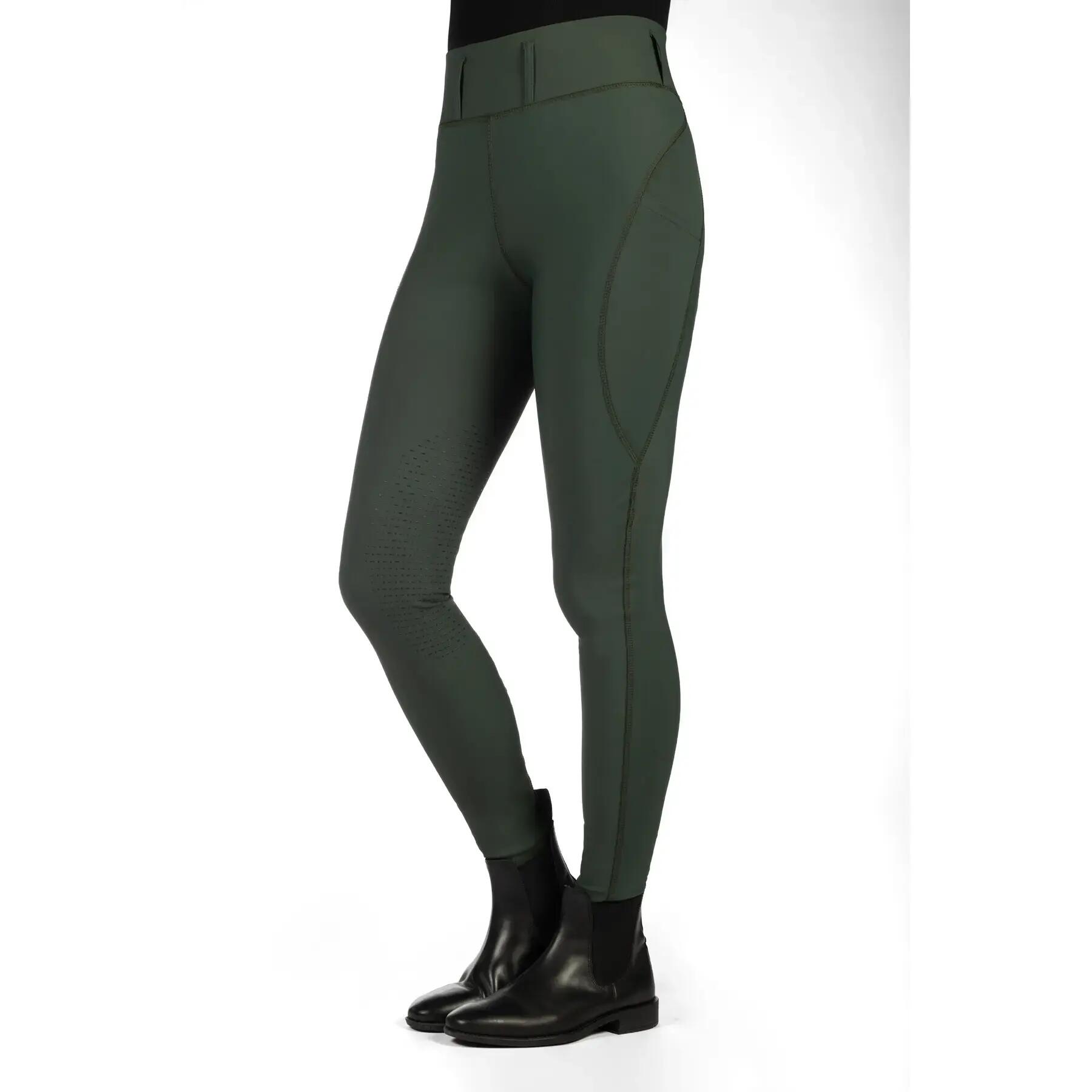 Malla de equitación de agarre medio para mujer HKM Jil High Waist 3/5