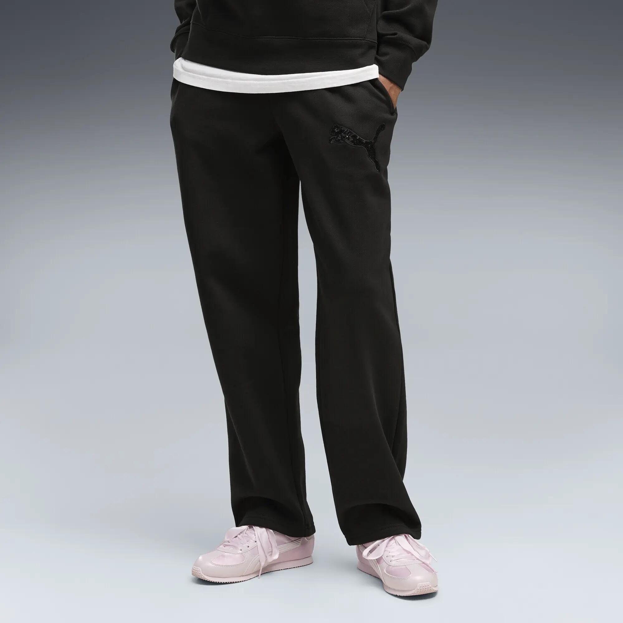 Damskie spodnie dresowe z dzianiny dresowej Essentials Sequins Comfort PUMA 4/5