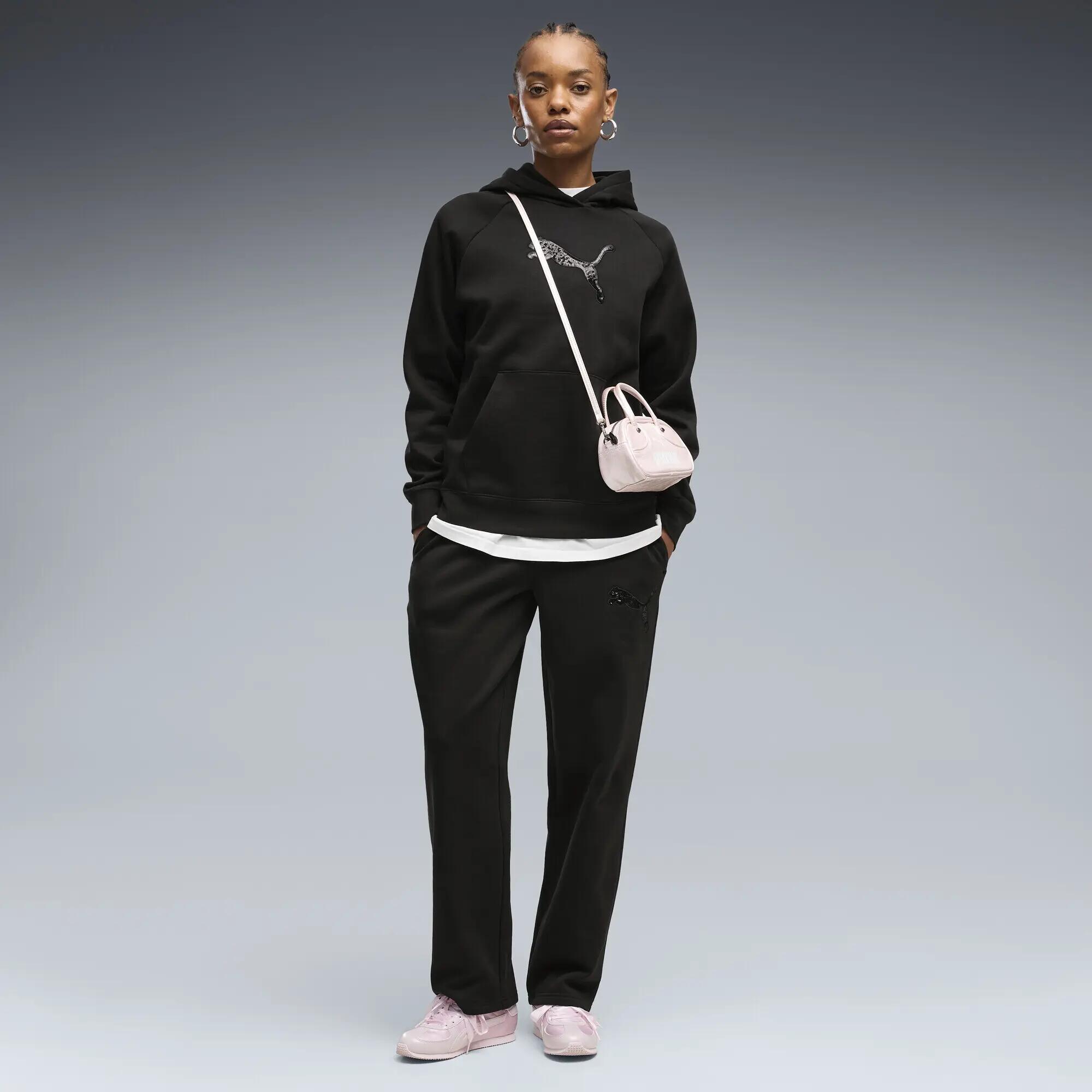 Damskie spodnie dresowe z dzianiny dresowej Essentials Sequins Comfort PUMA 2/5