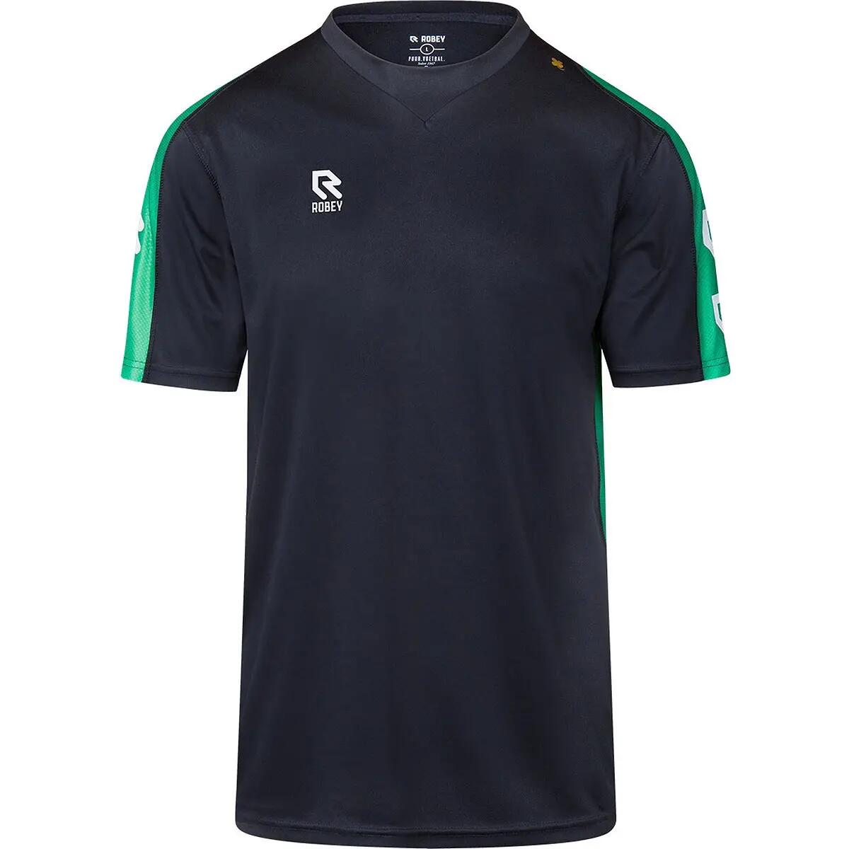 Shirt - voetbal - kinderen - Robey - ademend, regular fit - zwart/groen 2/3