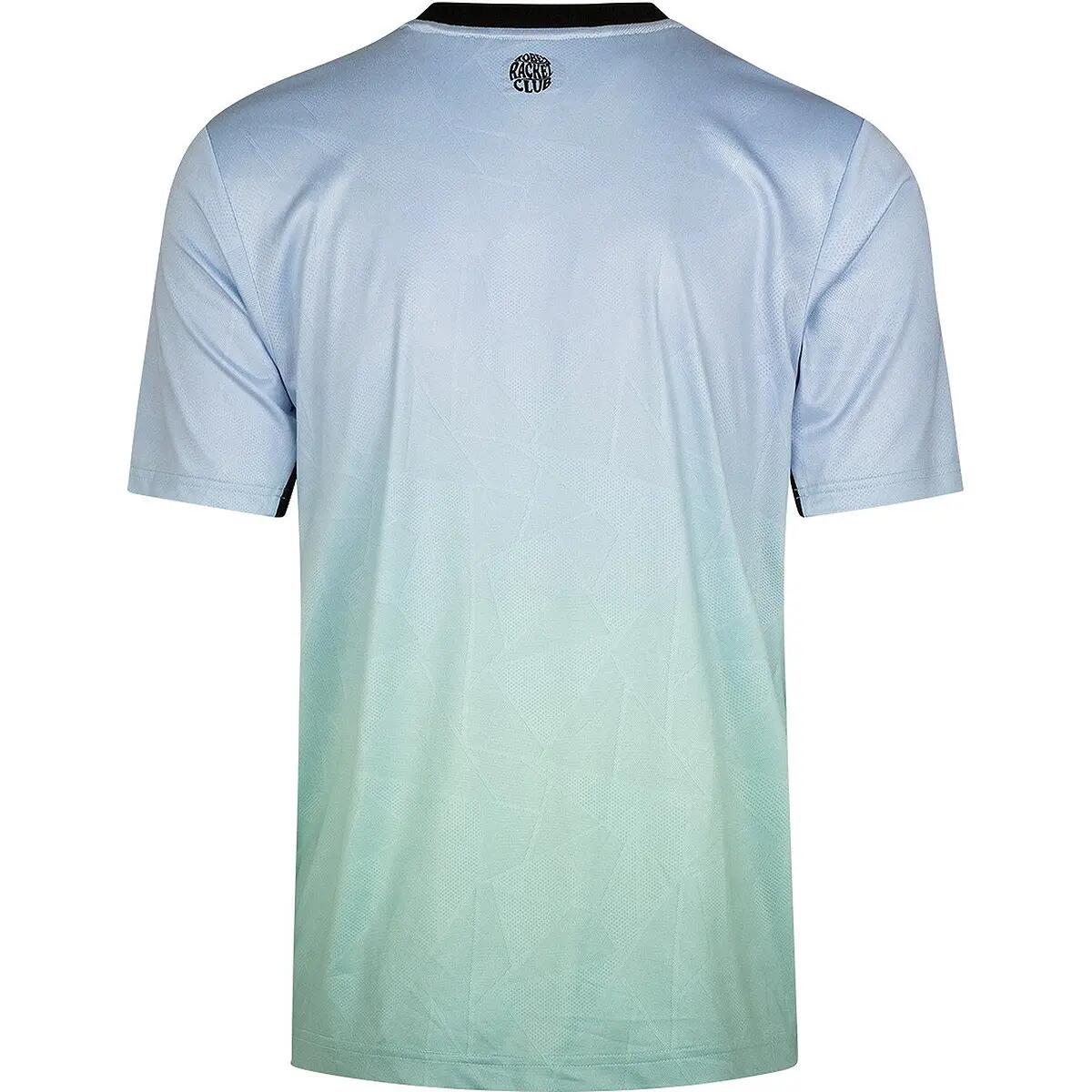 Kleding - Tennis - Heren - Smash Tee - Lichtgewicht, Rekbaar, Hemelsblauw/Groen 3/5