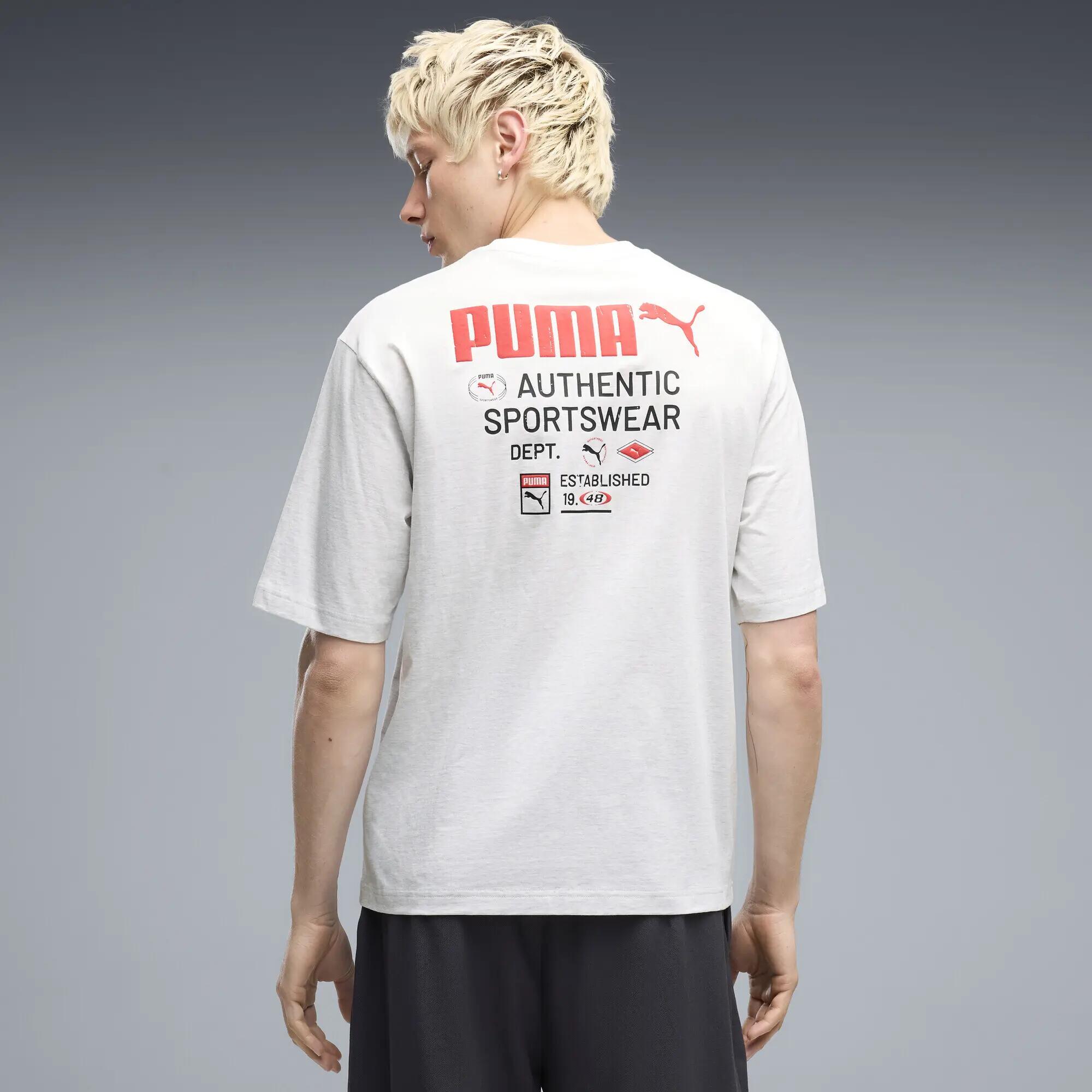 Boxy utility-T-shirt met print voor heren PUMA 3/5