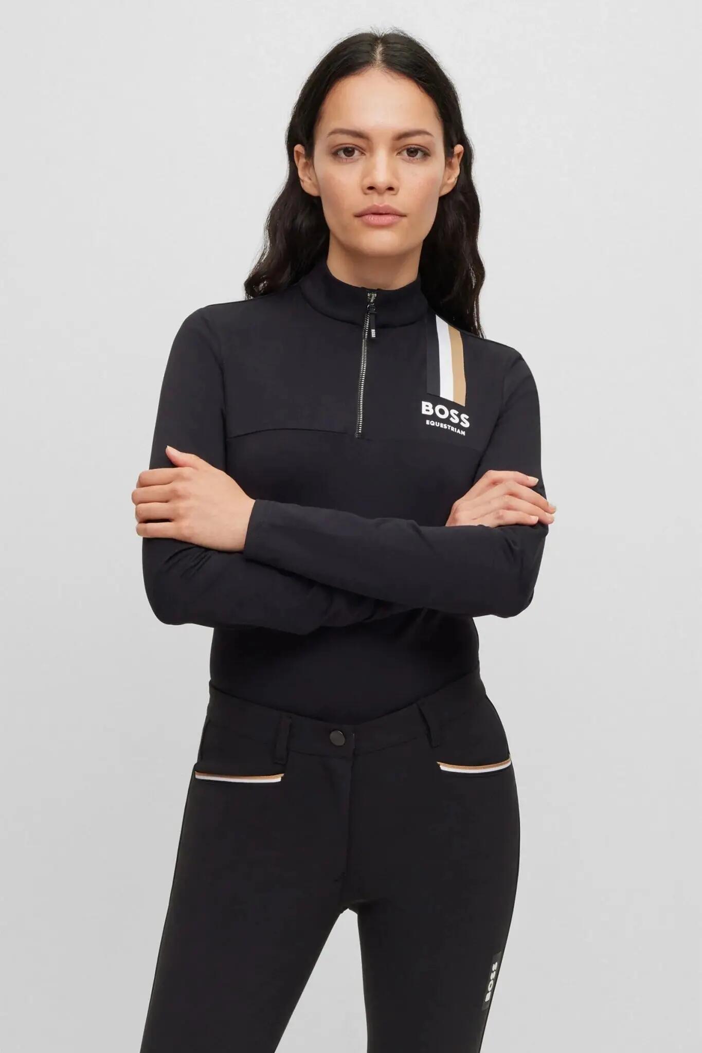 Boss Equestrian Lia Signature Training Shirt Dames Core Zwart - 4/4