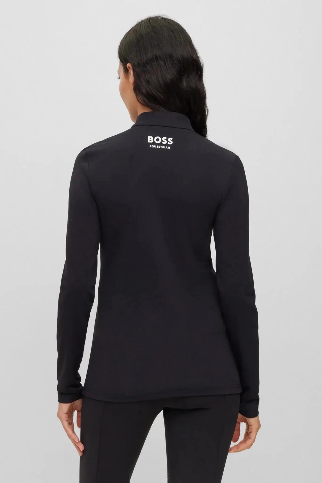 Boss Equestrian Lia Signature Training Shirt Dames Core Zwart - 3/4