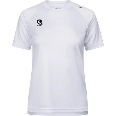 T-shirt - tennis - dames - robey club - raglan, verlengd - wit