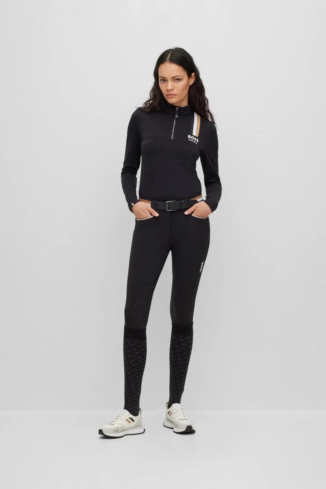 Boss Equestrian Lia Signature Training Shirt Dames Core Zwart - 2/4