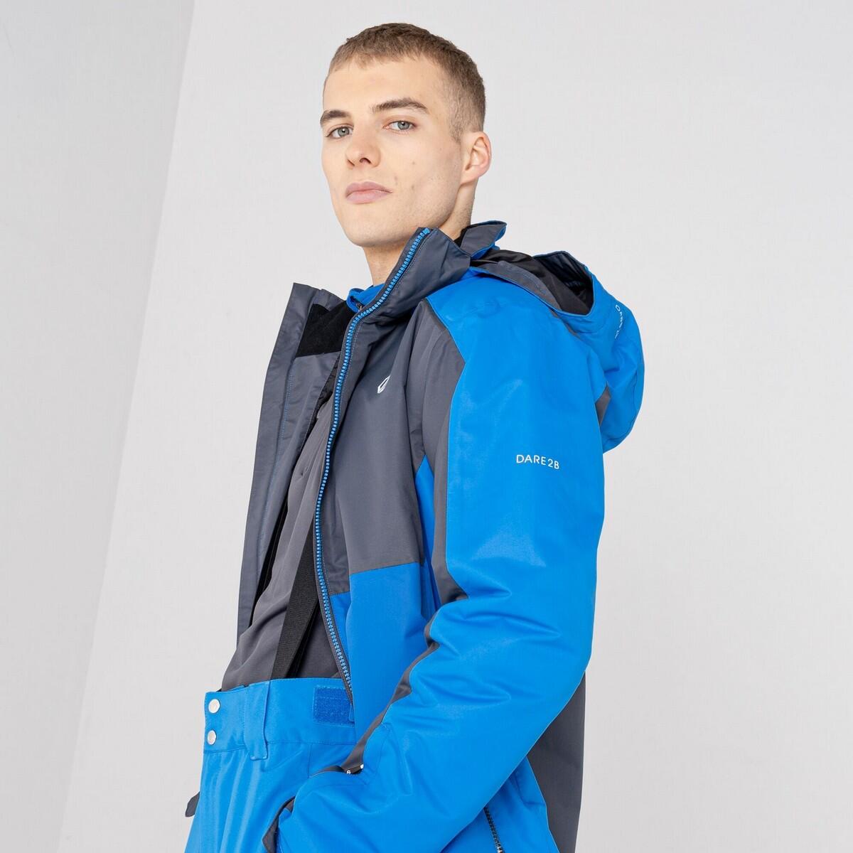 Mens Observe II Waterproof Ski Jacket (Athletic Blue/Ebony Grey) 4/5