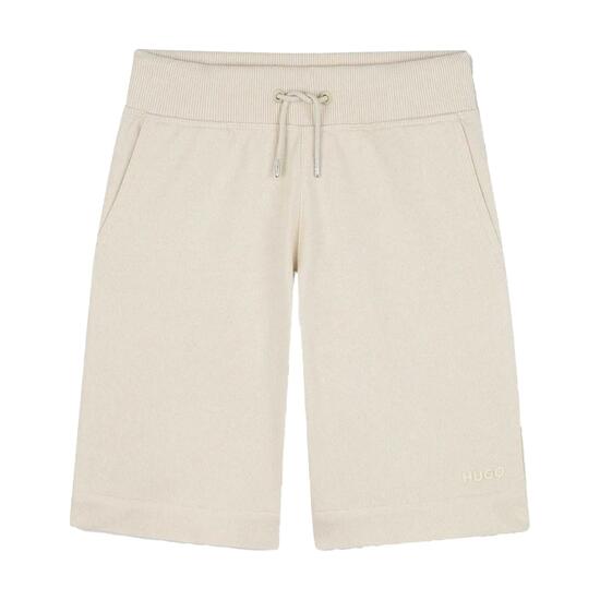 Short De Jogging Motif/style Côtelé Enfant (Beige Gris)