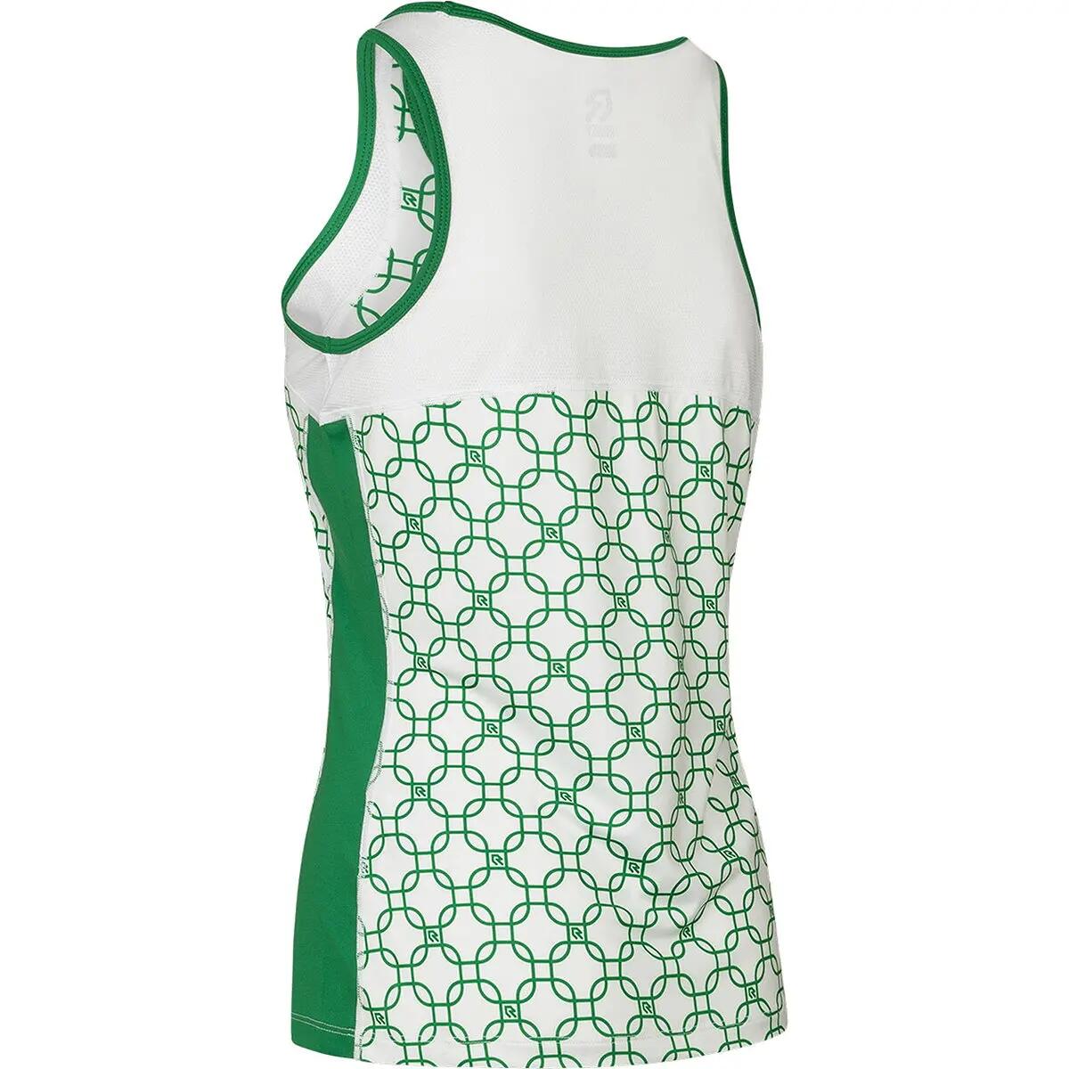 Kleding - Tennis - Dames - Singlet slim-fit - Robey Dropshot - Wit/Groen 3/5