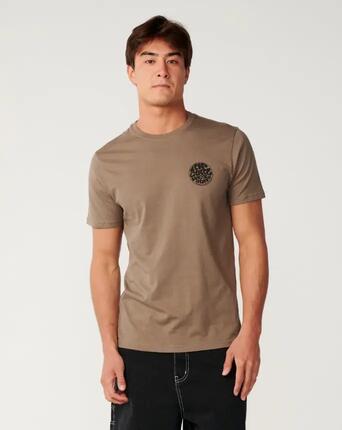 Tee Shirt Coton Homme Rip Curl "WETTIE ICON TEE" S Marron