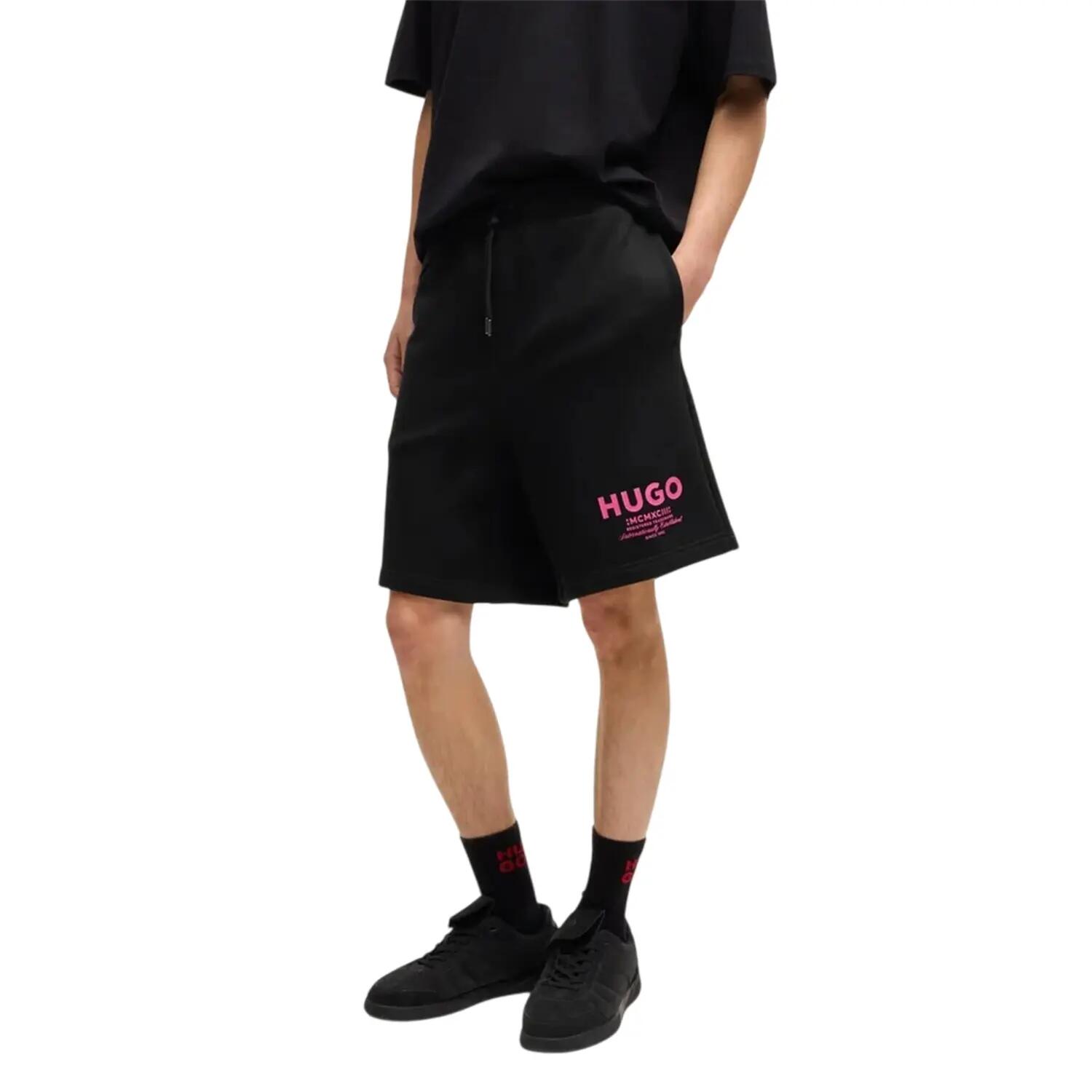 Short De Jogging NOMARIO Homme (Noir / Rose) 4/4