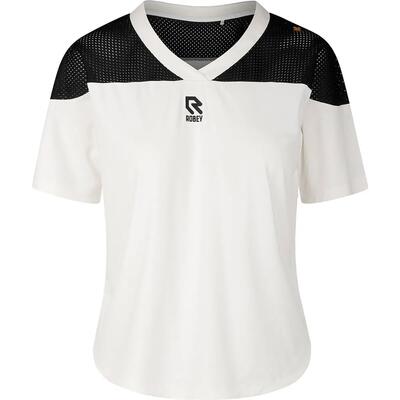 T-shirt - tennis - dames - oversize, ademend - grand slam jersey - wit/zwart