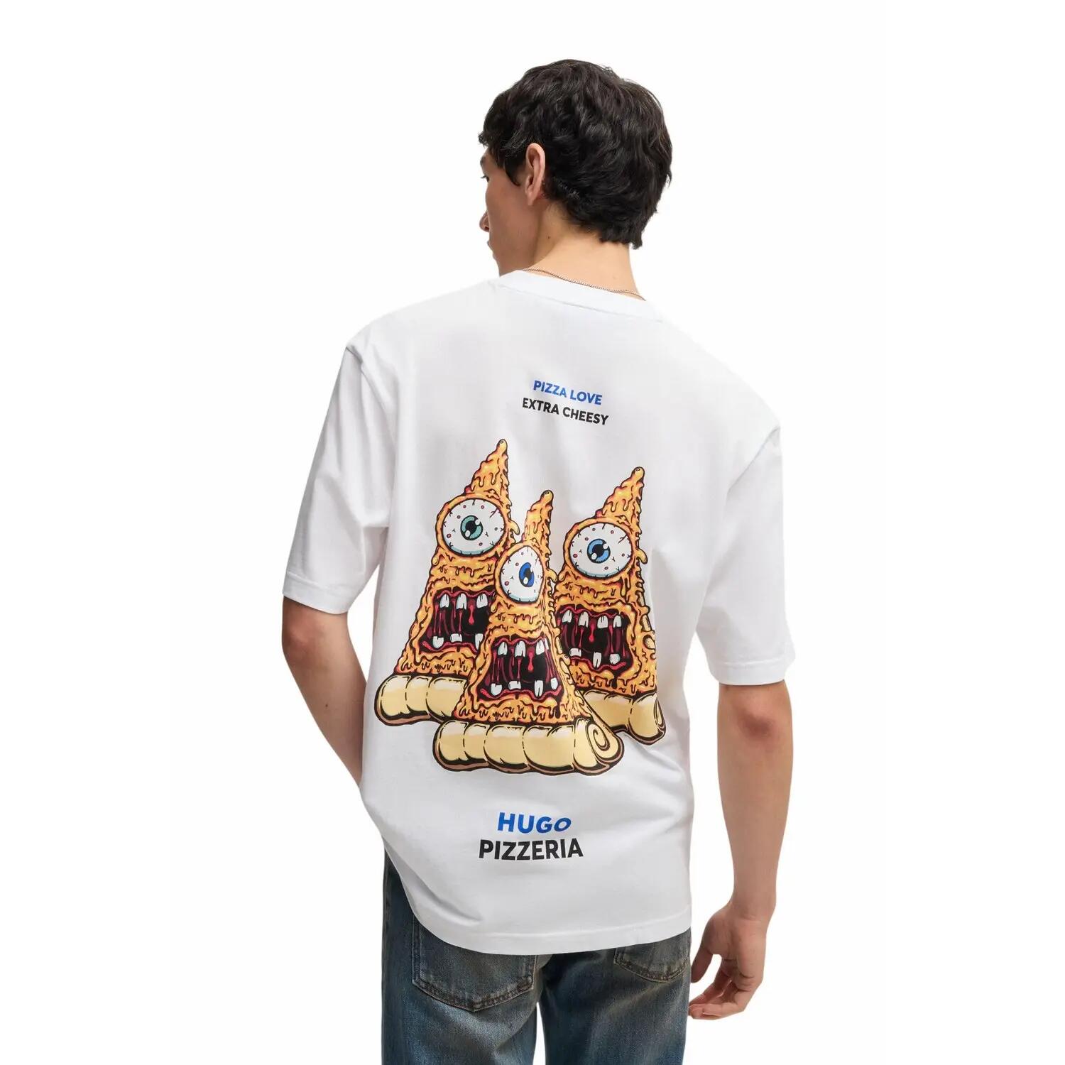 Mens Nizzerio Pizza TShirt (White) 2/2
