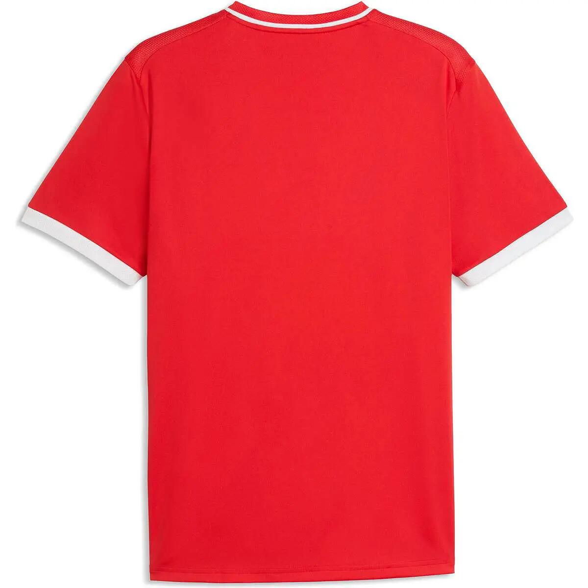 Maillot homme court, polyester recyclé - Rouge/Blanc 2/2