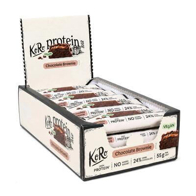 Barretta proteica vegan - sport - unisex - gusto chocolate brownie - 15 x 55 g