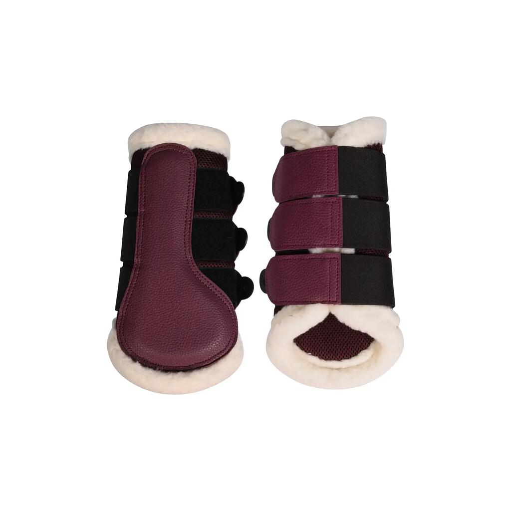 Closed Gaiters for Horse with Fur HKM Comfort Premium Mesh