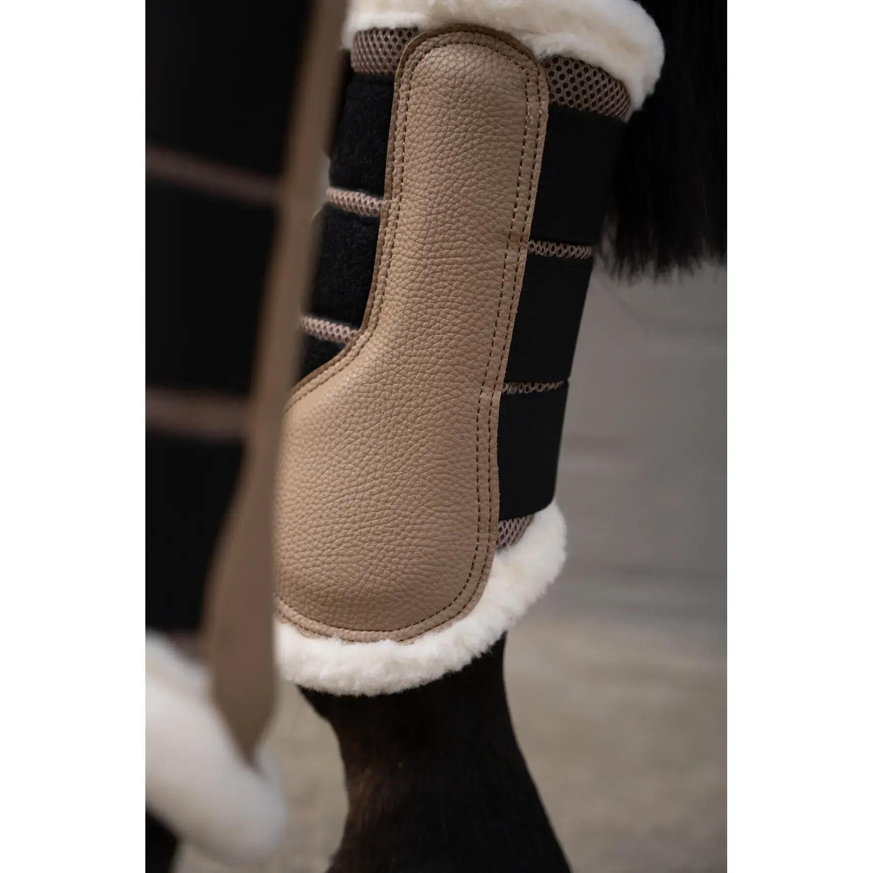 Gesloten peesbeschermers voor paard met bont HKM Comfort Premium Mesh 5/5