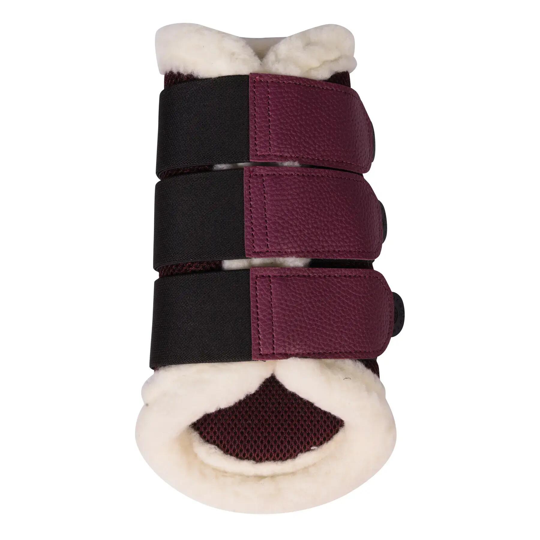 Gesloten peesbeschermers voor paard met bont HKM Comfort Premium Mesh 2/3