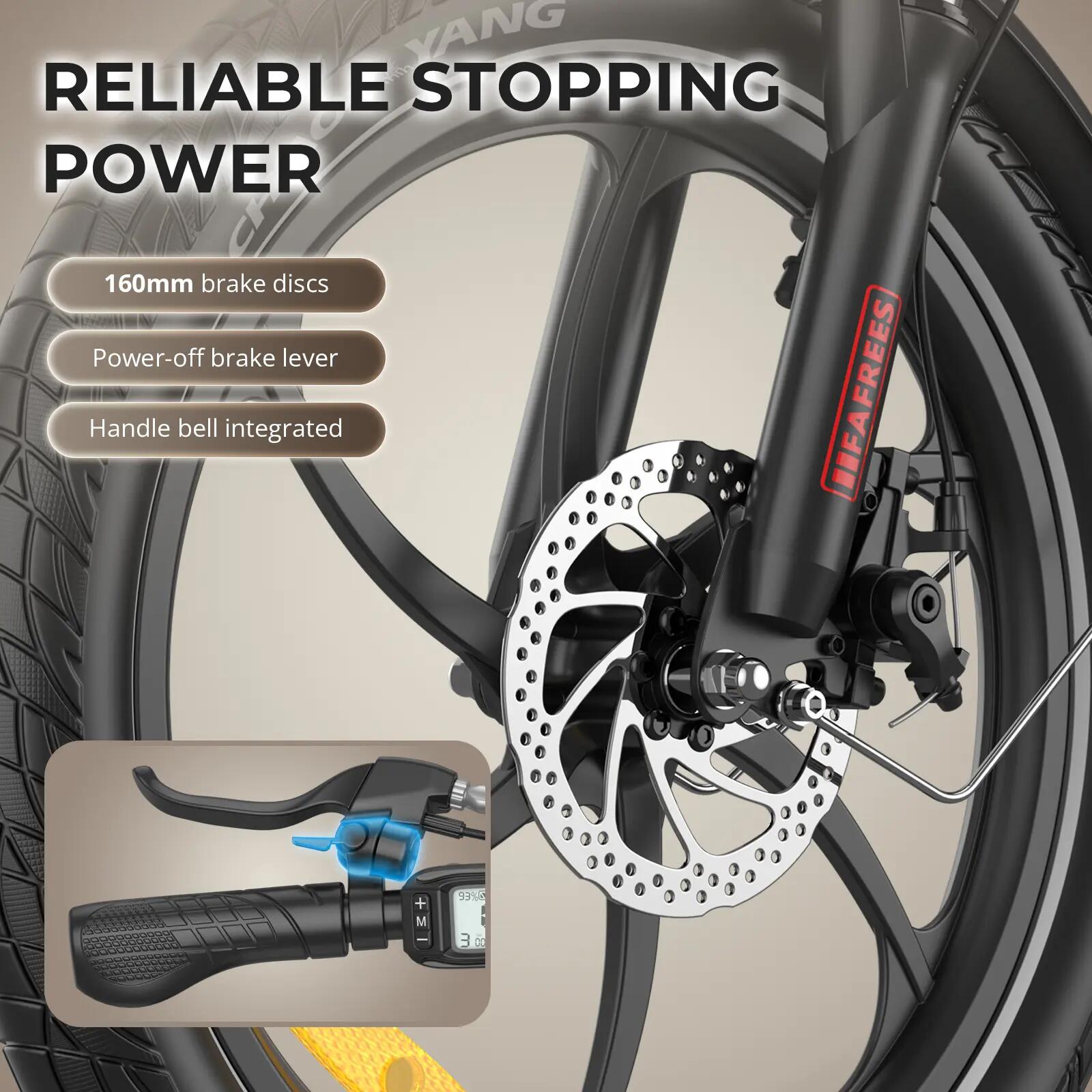 Bicicleta Elétrica Urbana F20+ 250W Bateria 36V 20Ah Pneu 20" 12/14