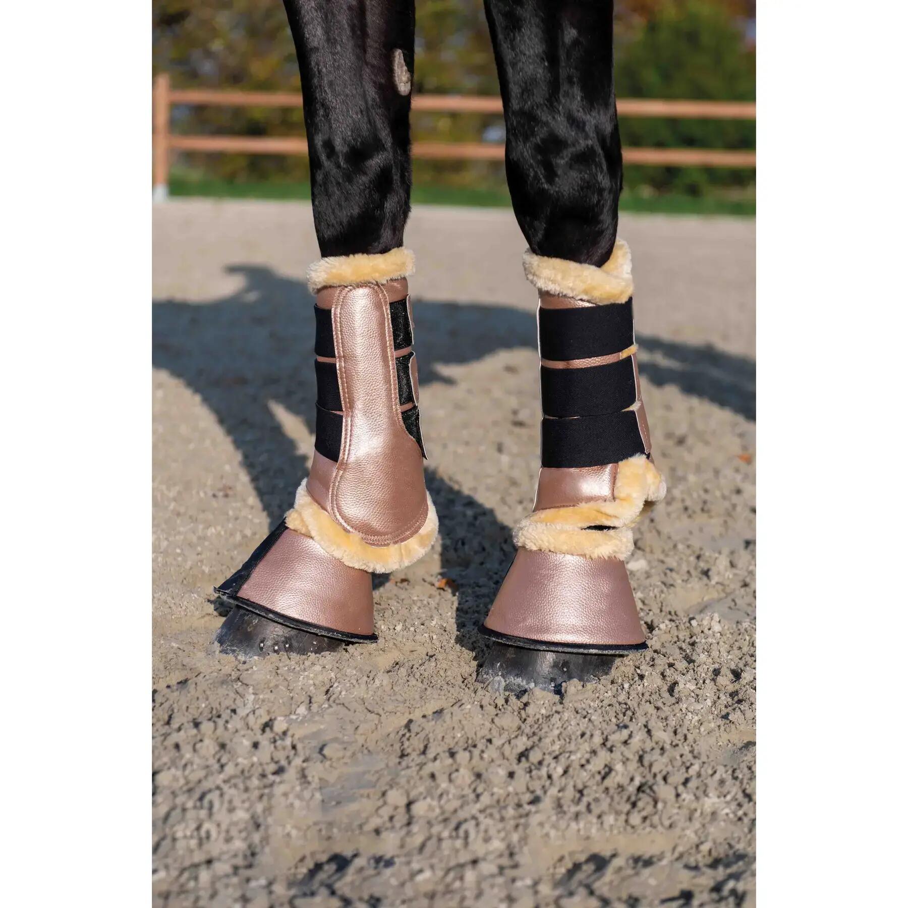 Guêtres fermées pour cheval HKM Comfort Premium Fur 2/2