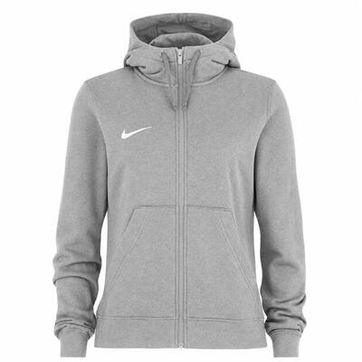 Nike sweatshirt full zip hoodie dames team club dark heather grey maat m