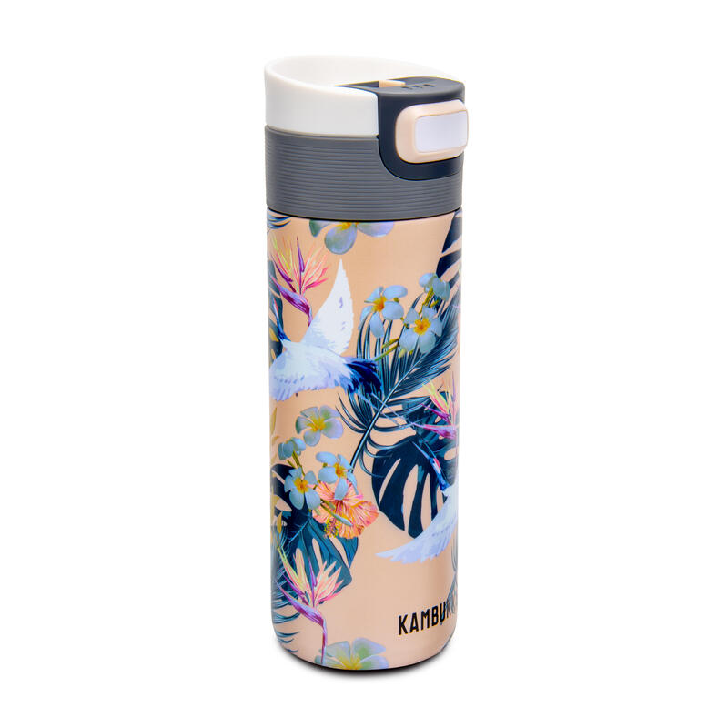 Etna Thermal Mug (SS) 17oz (500ml) - Wheat w/ Paradise Flower