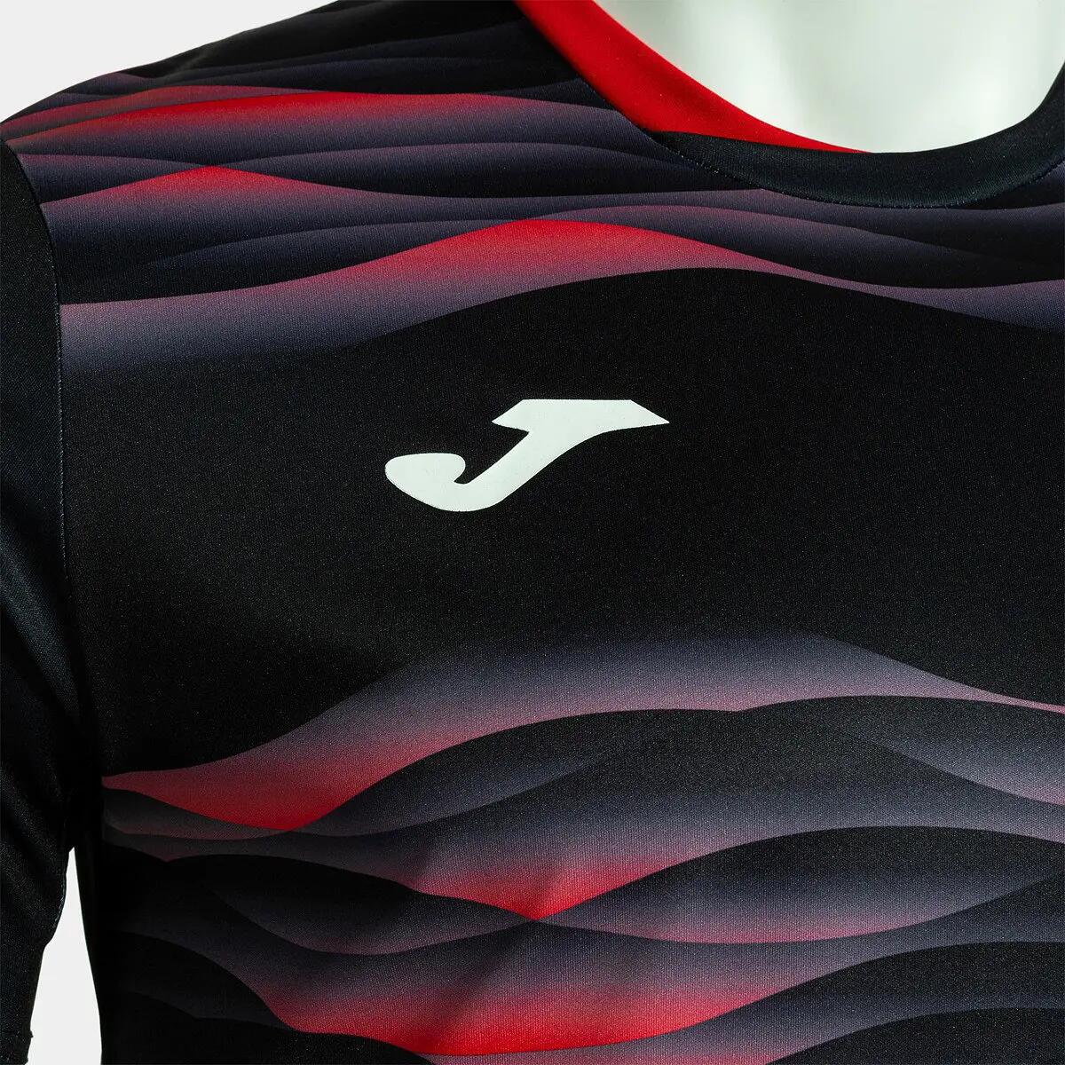 Maillot - Football - Hommes - manches courtes - Tiger VII - noir/rouge 4/4