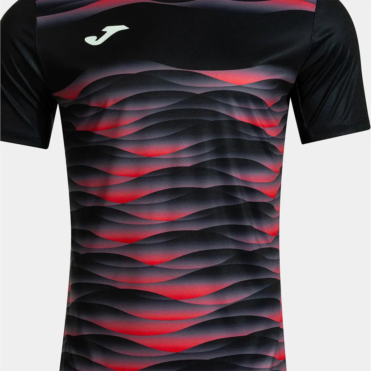 Maillot - Football - Hommes - manches courtes - Tiger VII - noir/rouge 3/4