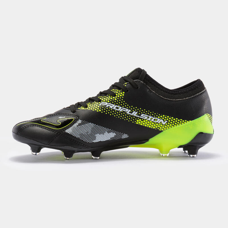 Botas fútbol Adulto Joma Propulsion cup 21 fg negro amarillo flúor