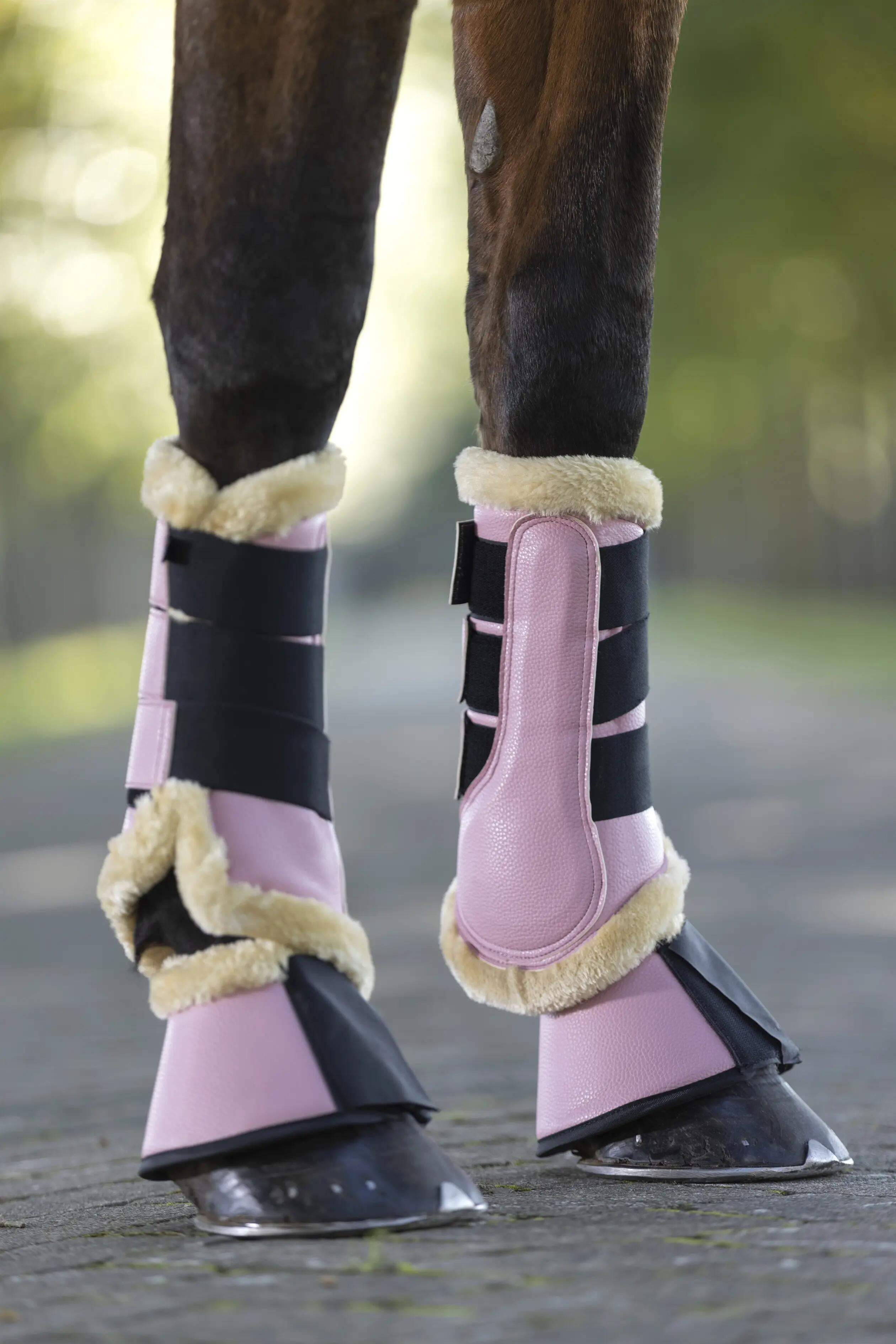 Ghette da cavallo chiusi HKM Comfort Premium Fur 3/4